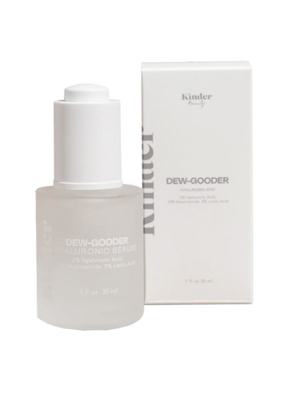 Kinder Beauty DEW-GOODER Hyaluronic Acid Serum 30 ml / 1 oz w/ Niacinamide *NEW*